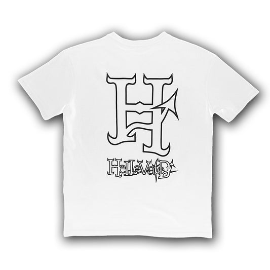 "H For Hellevated" Heavy Weight Oversized T (White)