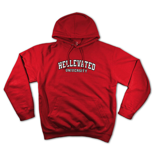 "Hellevated University" College Hoodie (Red)