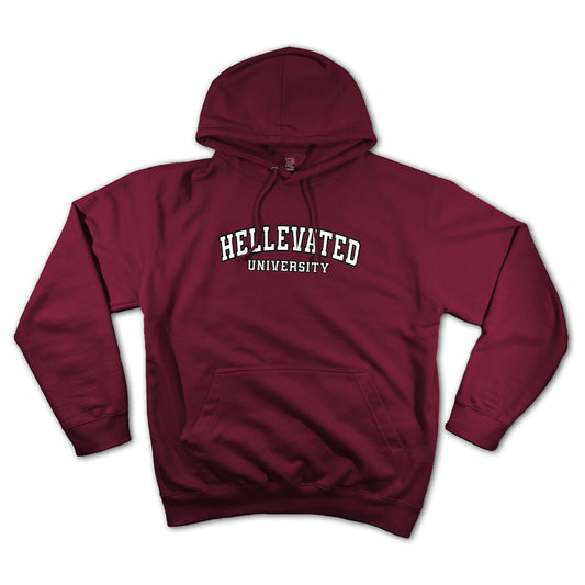 "Hellevated University" College Hoodie (Burgundy)