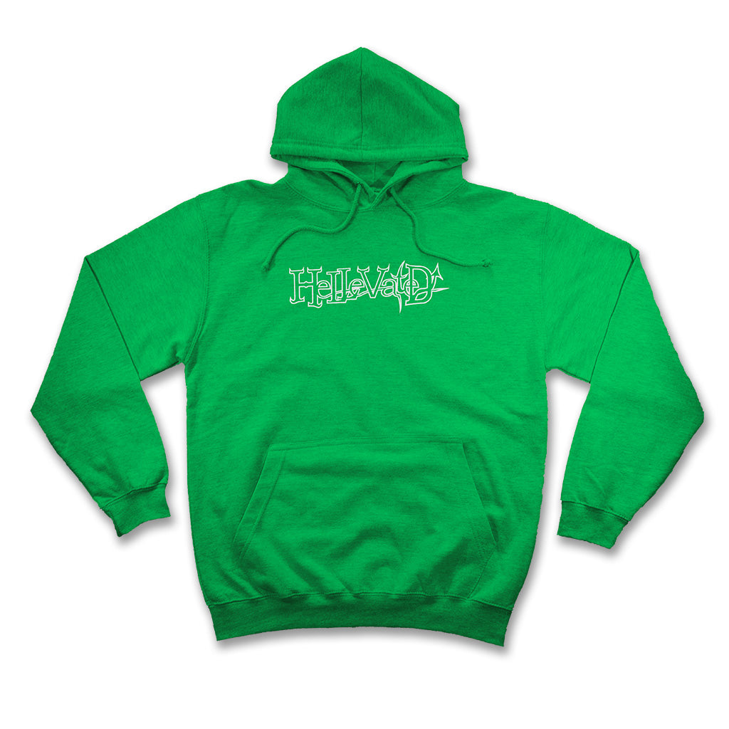 "Hellevated" Basic Hoodie (Green) (Organic)