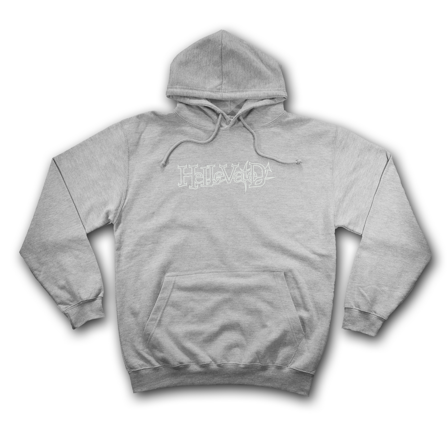 "Hellevated" Basic Hoodie (Grey) (Organic)