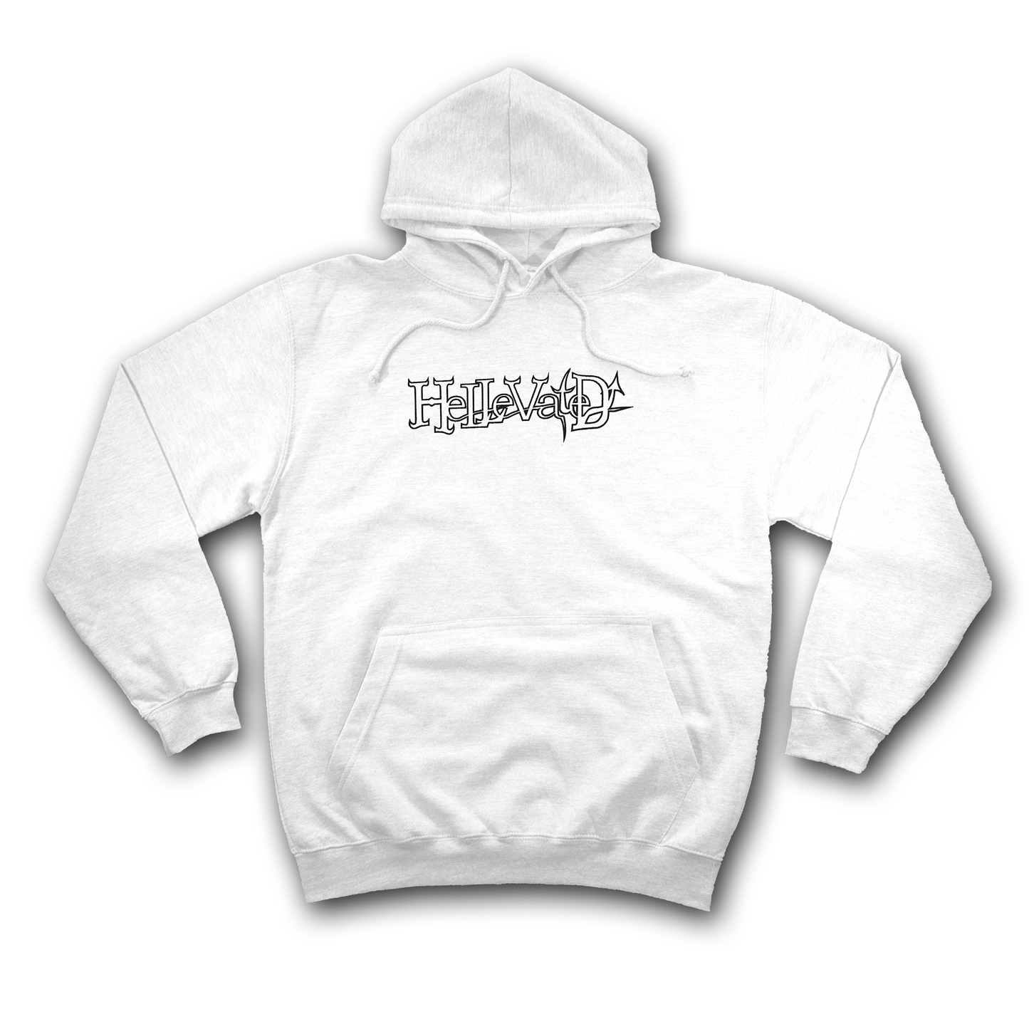 "Hellevated" Basic Hoodie (White) (Organic)