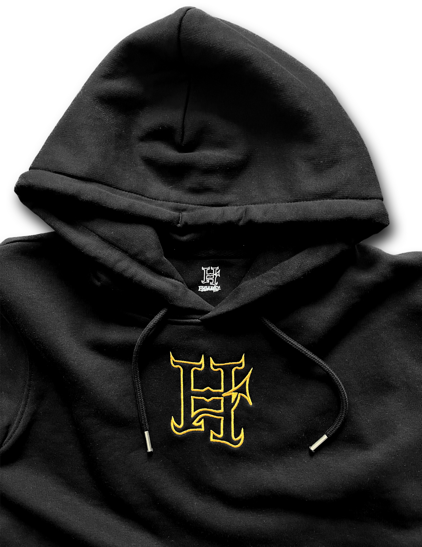 Hooded sweater with embroidered "H" logo (Gold)