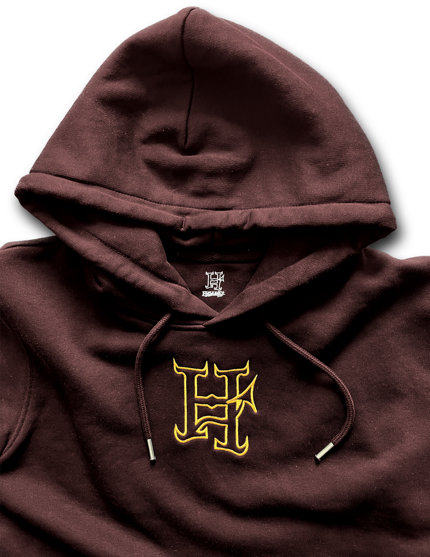 Hooded sweater with embroidered "H" logo (Gold)