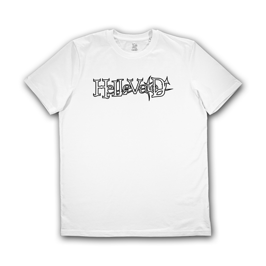 "Hellevated" basic T-shirt (White/Black) (Organic)