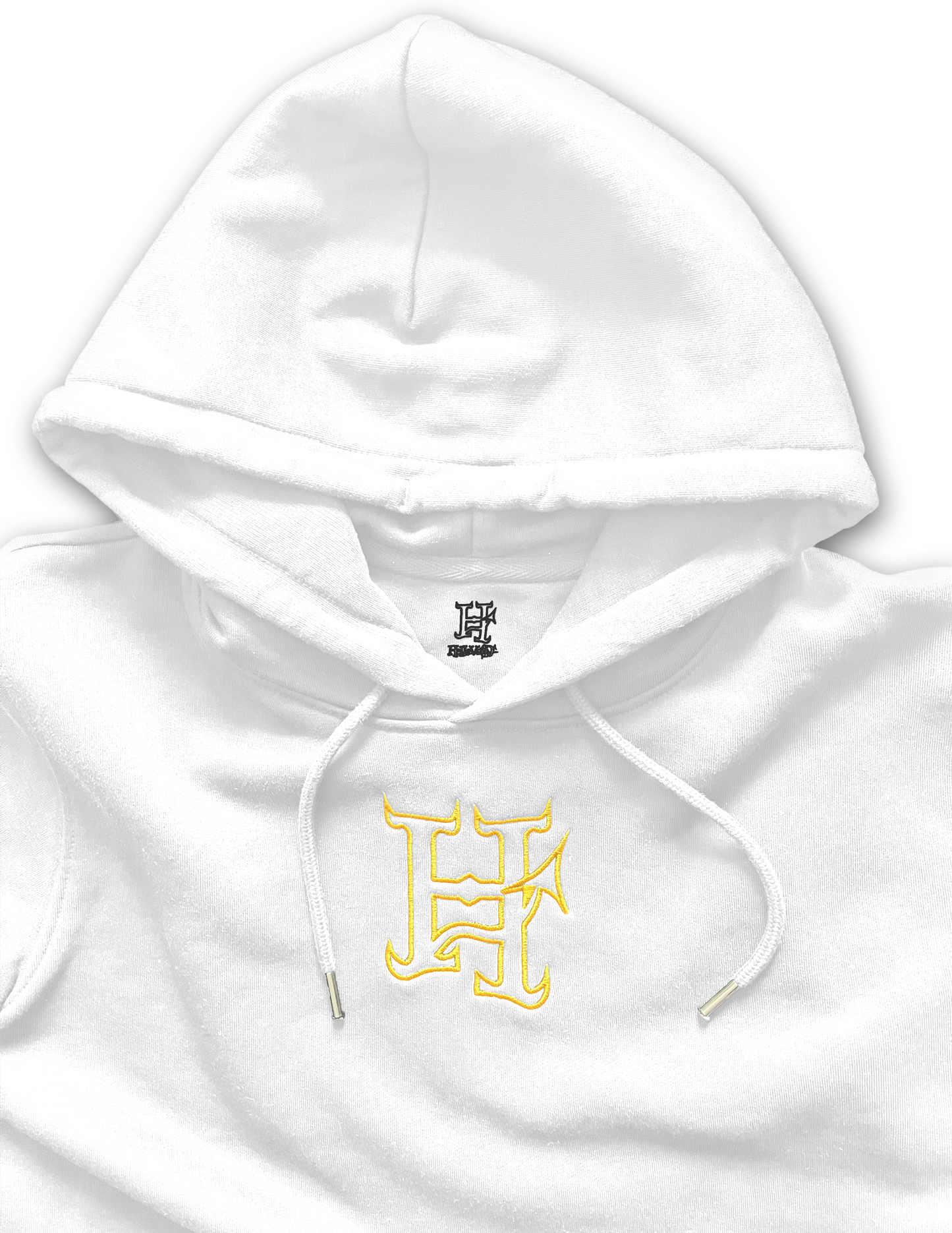 Hooded sweater with embroidered "H" logo (Gold)